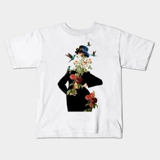 Wildflowers- Flowers head woman Kids T-Shirt